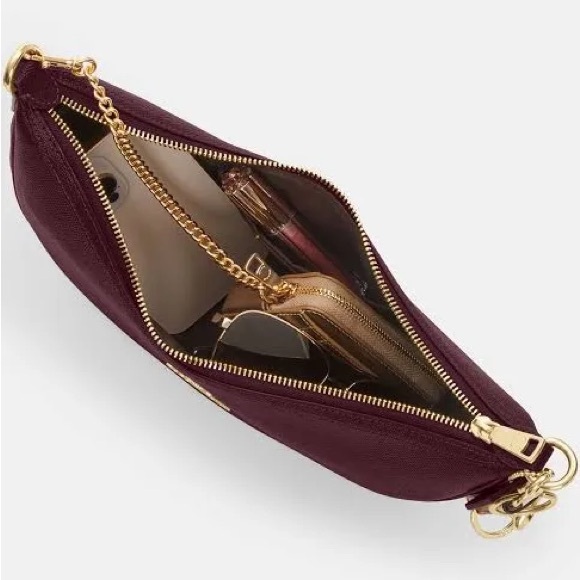 Coach Aria Shoulder Bag Merlot with Gold Hardware - Picture 3 of 13